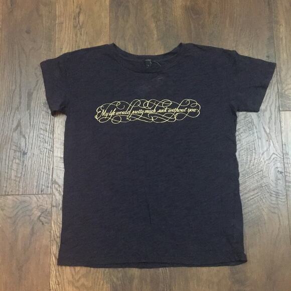 J Crew Without You Gray T-Shirt - Picture 2 of 6